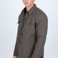 Mens Fur Lined Insulated Overshirt - Brown