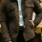 Mens Fur Lined Insulated Overshirt - Brown