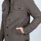 Mens Fur Lined Insulated Overshirt - Brown