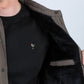 Mens Fur Lined Insulated Overshirt - Brown