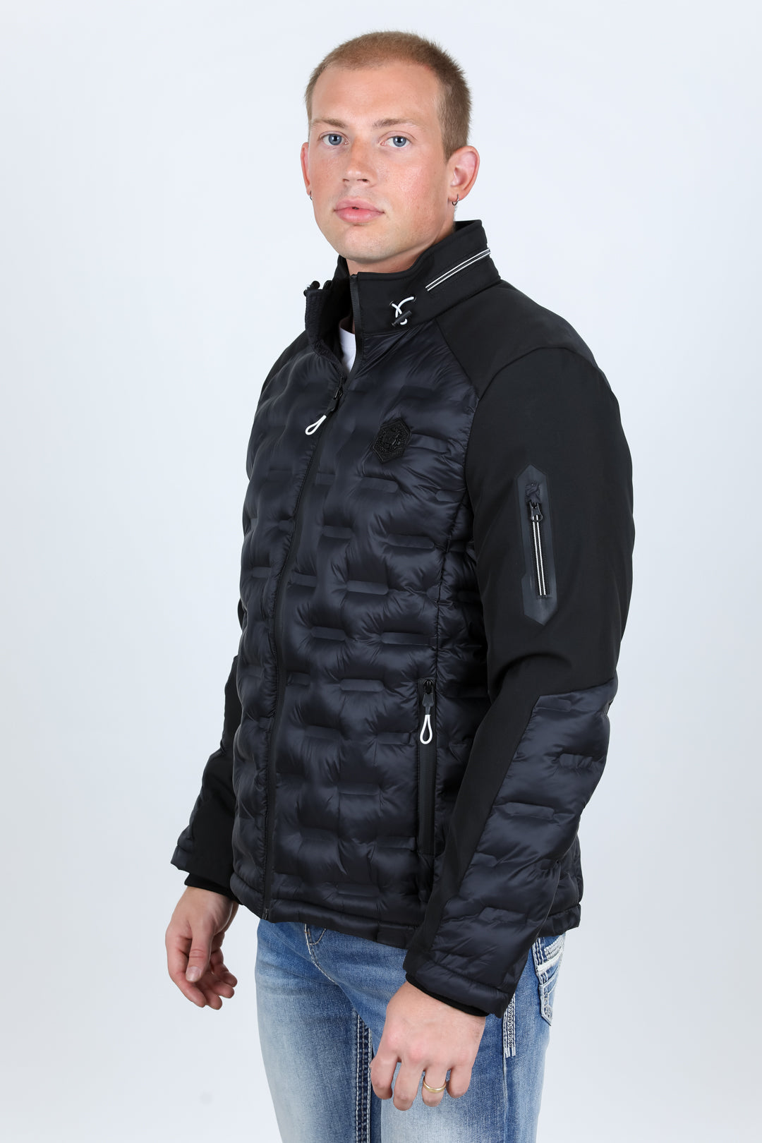 Men's Insulated Lightweight Water-Resistant Softshell Jacket - Black
