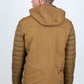 Men's Insulated Lightweight Water-Resistant Softshell Jacket - Camel