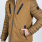 Men's Insulated Lightweight Water-Resistant Softshell Jacket - Camel