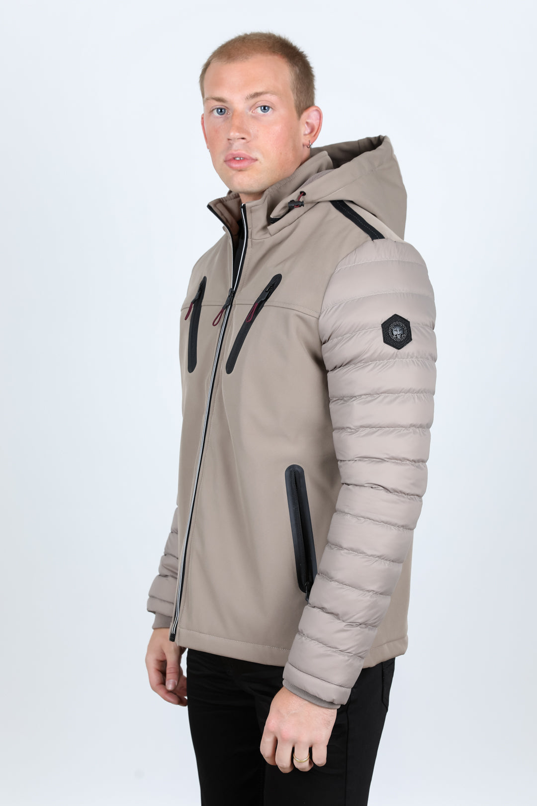 Men's Insulated Lightweight Water-Resistant Softshell Jacket - Mink