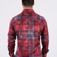 Men's Satin Red Digital Print Dress Shirt