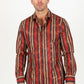 Mens Modern Fit Stretch Foiled Shirt - Red