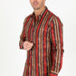 Mens Modern Fit Stretch Foiled Shirt - Red