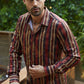 Mens Modern Fit Stretch Foiled Shirt - Red