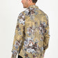 Mens Modern Fit Stretch Foiled Shirt - Khaki