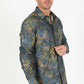 Mens Modern Fit Stretch Foiled Shirt - Gray