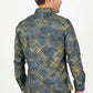 Mens Modern Fit Stretch Foiled Shirt - Gray