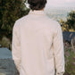beige faux suede overshirt men