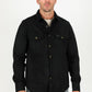 Men's Faux Suede Overshirt - Black