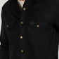 Men's Faux Suede Overshirt - Black