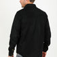 Men's Faux Suede Overshirt - Black