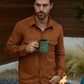 camel ii faux suede overshirt men