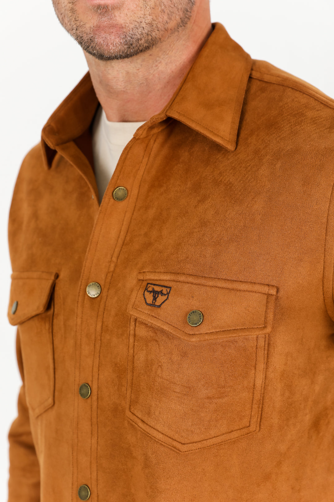 camel ii faux suede overshirt men