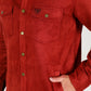 Men's Faux Suede Overshirt - Red