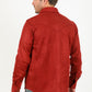 Men's Faux Suede Overshirt - Red