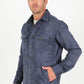 navy ii faux suede overshirt men