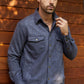 Men's Faux Suede Overshirt - Navy