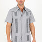 Men's Modern Light Gray GUAYABERA Shirt
