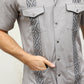 Men's Modern Light Gray GUAYABERA Shirt
