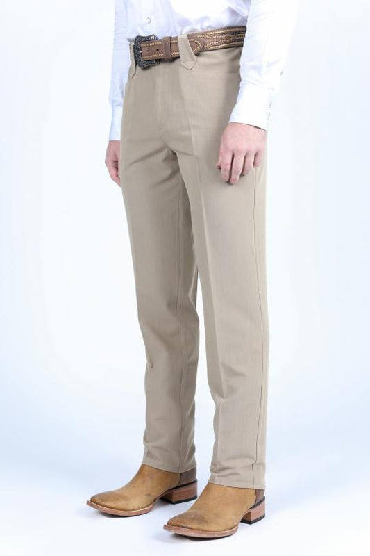 khaki slim western pant men back platini