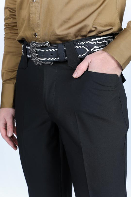 black heath slim western pant men platini detail-3