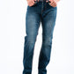 Holt Men's Dark Blue Slim Boot Cut Jeans