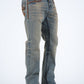 Holt Men's Dirty Blue Slim Boot Cut Jeans