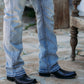 Holt Men's Light Blue Slim Boot Cut Jeans