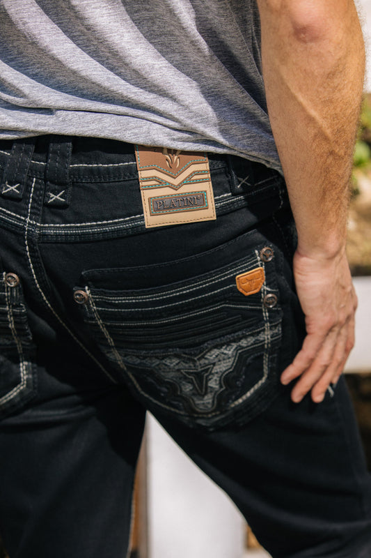 Holt Slim Boot Cut Jean - Jet Black image 1