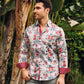 Floral Print Satin Shirt - White