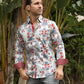 Floral Print Satin Shirt - White