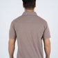 Mens Pearl Snap Buttons Brown Western Polo