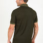 Cotton Knit Polo with Logo Embroidery - Olive