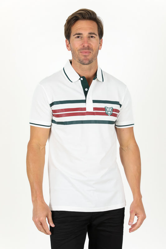 Men's Cotton Modern Fit White Polo