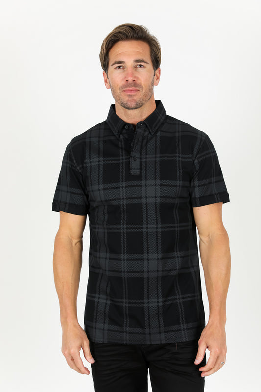 Men's Cotton Modern Fit Black Polo