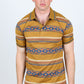 Cotton Modern Fit Aztec Printed Polo - Camel
