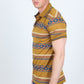 Cotton Modern Fit Aztec Printed Polo - Camel