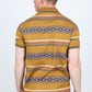 Cotton Modern Fit Aztec Printed Polo - Camel