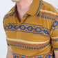 Cotton Modern Fit Aztec Printed Polo - Camel