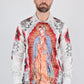 Mens Jacquard Fabric Modern Fit GUADALUPE Print Shirt