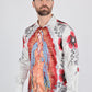 Mens Jacquard Fabric Modern Fit GUADALUPE Print Shirt