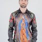 Mens Jacquard Fabric Modern Fit GUADALUPE Print Shirt