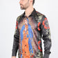 Mens Jacquard Fabric Modern Fit GUADALUPE Print Shirt