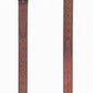Genuine Leather Aztec Textured Buckle Belt - Brown