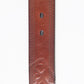 Genuine Leather Aztec Textured Buckle Belt - Brown