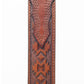Genuine Leather Aztec Textured Buckle Belt - Brown